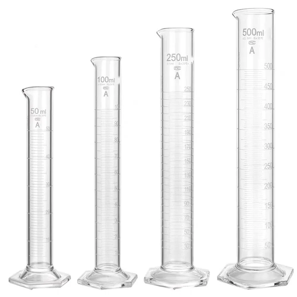 Misurazione di laboratorio. Cilindro graduato a base esagonale capacità 10 ml-2000 ml in vetro borosilicato F08(F080500)