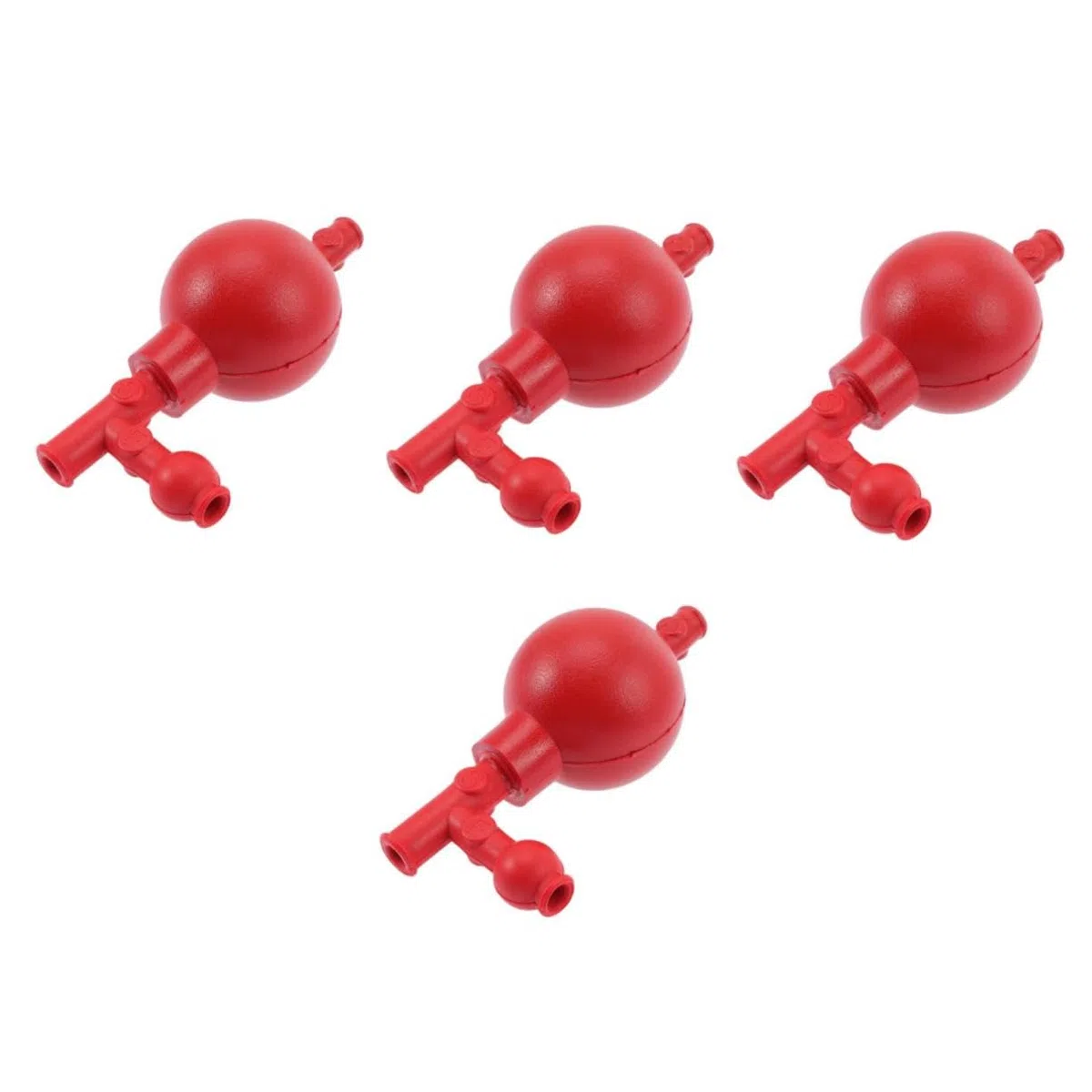 4 Pezzi Sfera Di Aspirazione Quantitativa Cannucce Pipetta Quantitativa Riempitore Di Pipette a 3 Valvole Bulbo Per Pipette Da Laboratorio Rosso Gomma Da Cancellare
