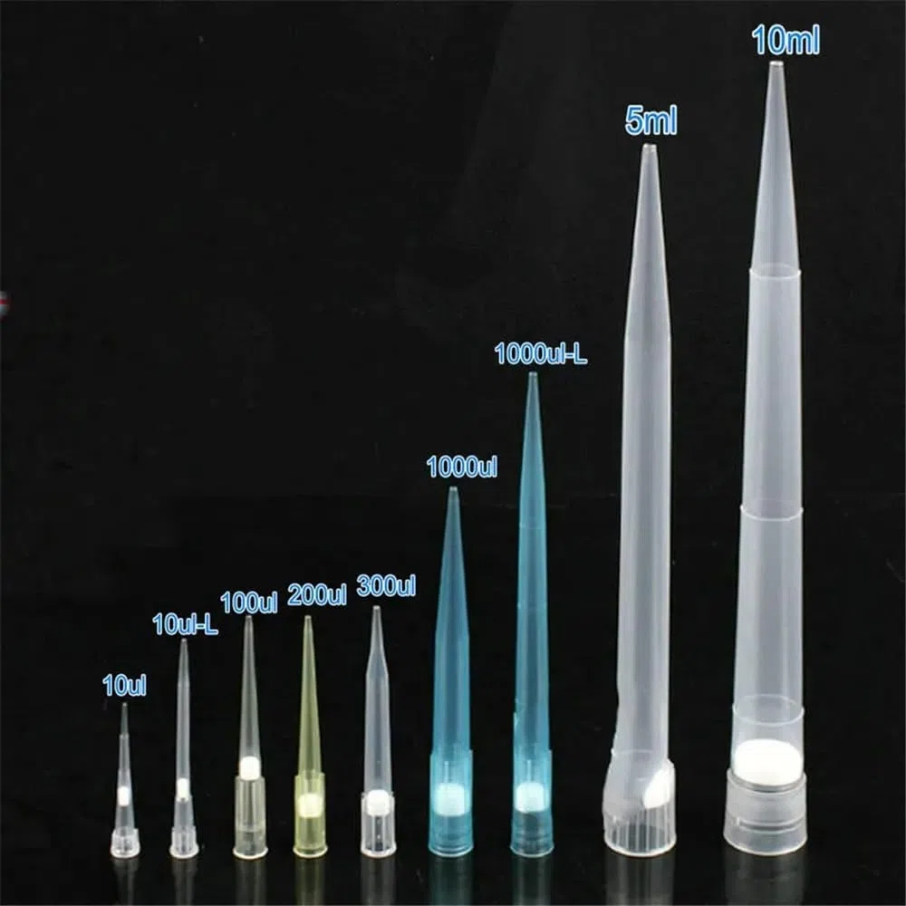 1 set di puntali for pipette in plastica da laboratorio da 10 ul/10 ul-L/20 ul/50 ul/100 ul/200 ul/300 ul/1 ml/5 ml/10 ml con puntali for pipette(200ul tips and box)