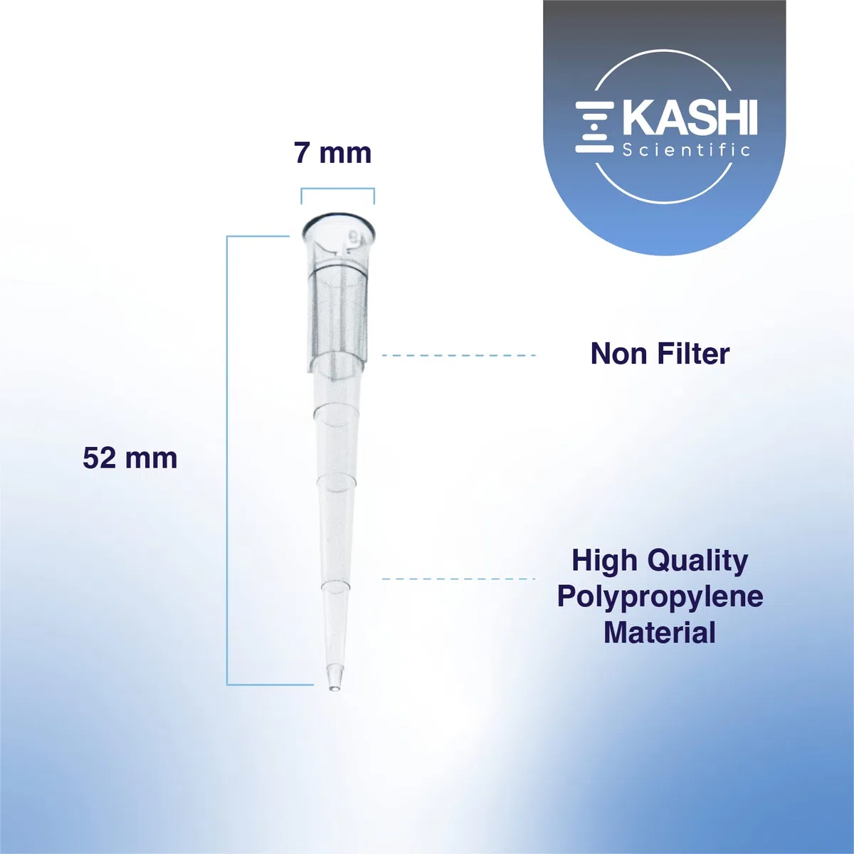 Kashi Scientific Punte universali per pipette da laboratorio, 200 μL, sterili senza dnasi/rnasi, sicure per pirogeni [200ul, non filtrate, 96 punte]