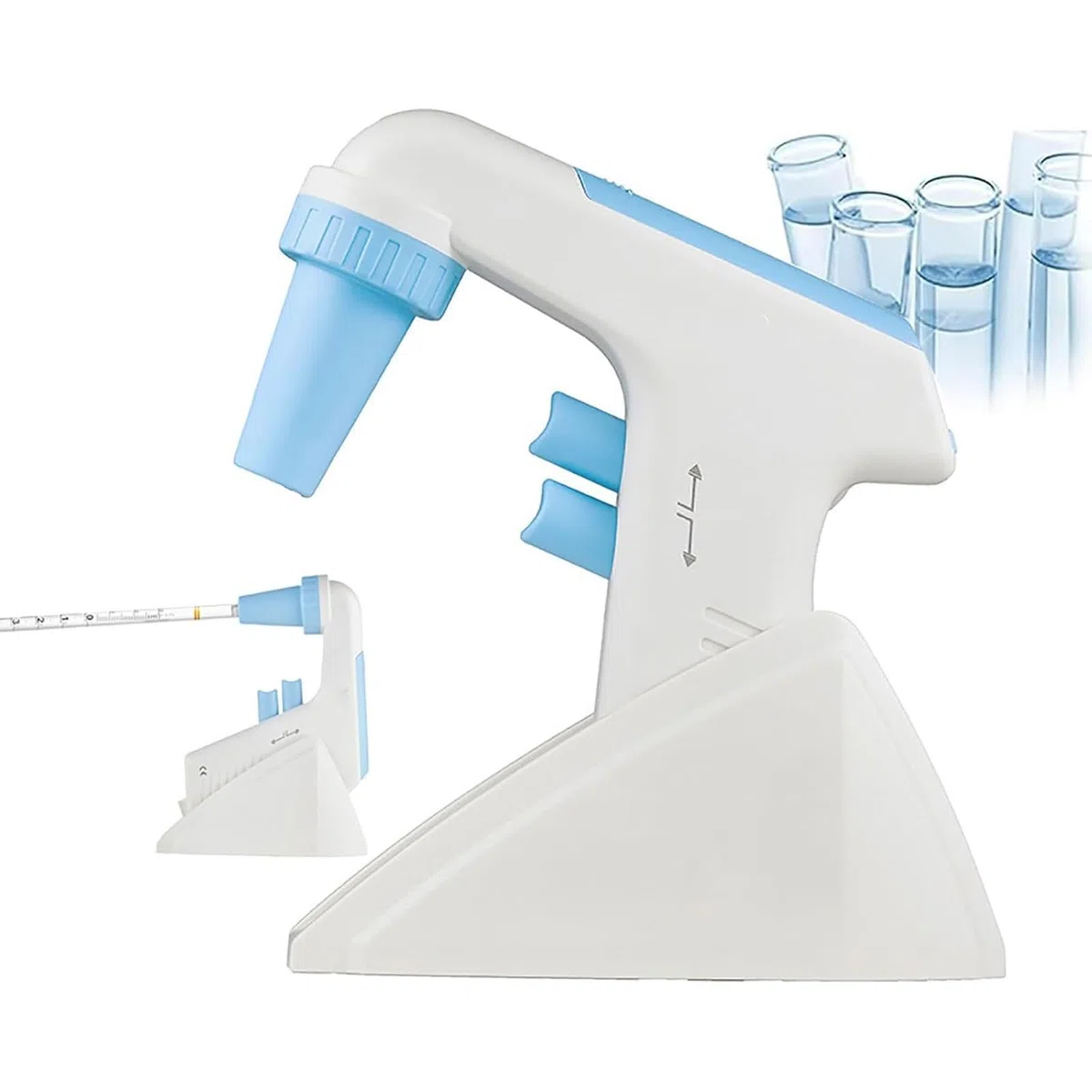 Regolatore elettronico per pipette LCD, pompa elettrica con impostazioni a 8 velocità e 2 modalità di drenaggio per uso in laboratorio biologico e chimico