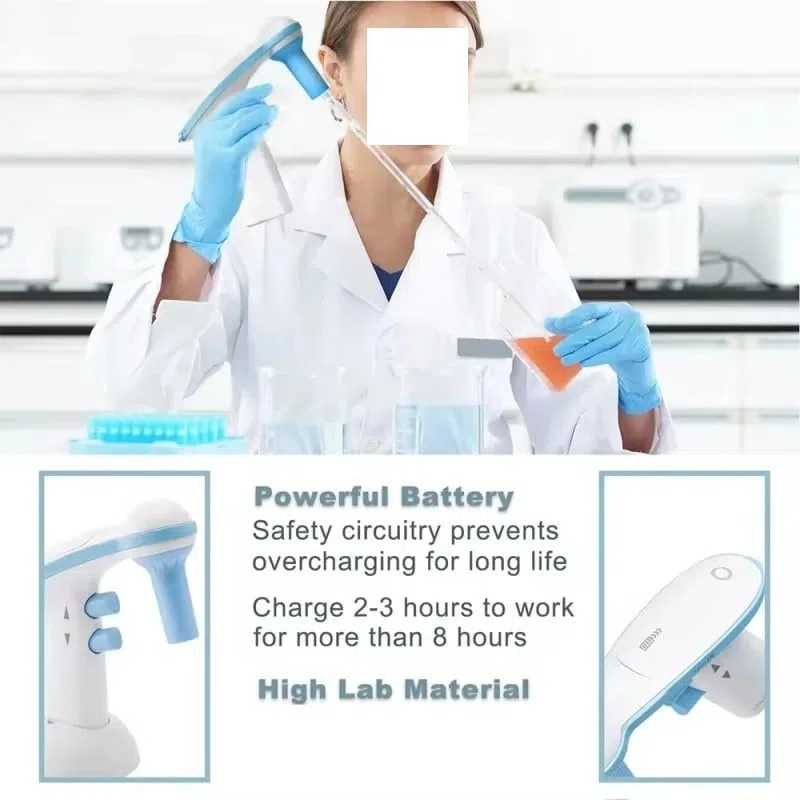 Micropipetta, Controllore di pipette elettrico Pipetta automatica for grandi volumi 0,1-100 ml Pompa for pipetta Attrezzatura da laboratorio Calibrazione Facile
