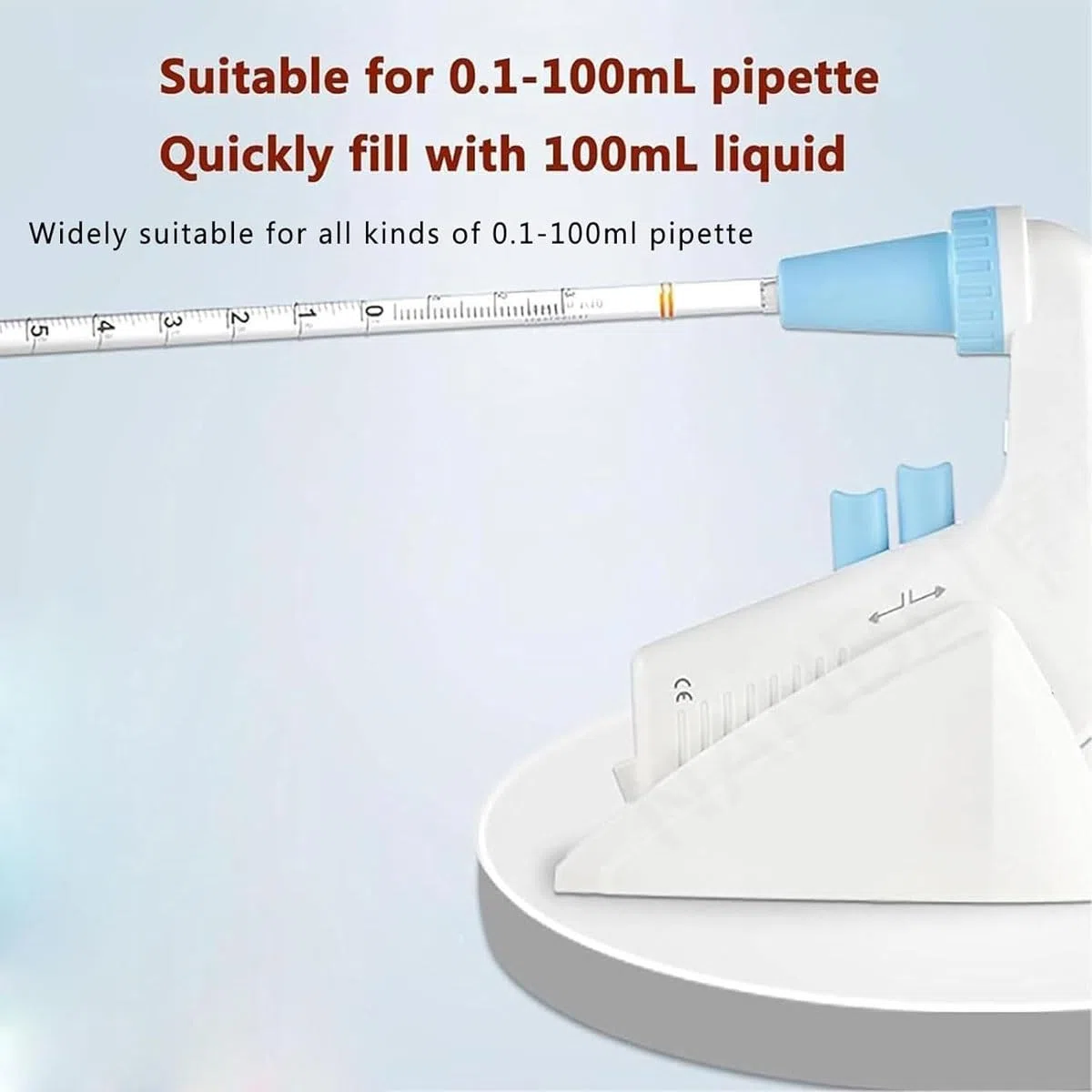 Regolatore elettronico per pipette LCD, pompa elettrica con impostazioni a 8 velocità e 2 modalità di drenaggio per uso in laboratorio biologico e chimico