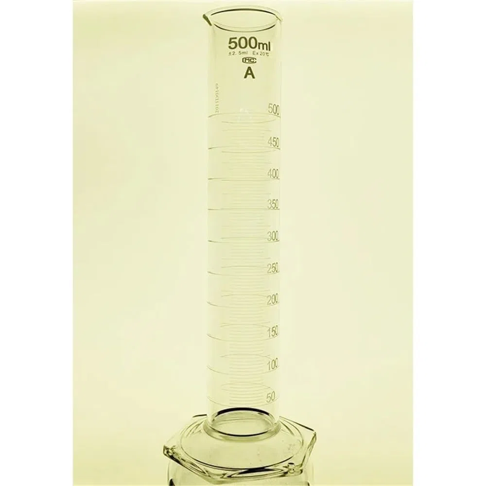 Misurazione di laboratorio. Cilindro graduato a base esagonale capacità 10 ml-2000 ml in vetro borosilicato F08(F080500)