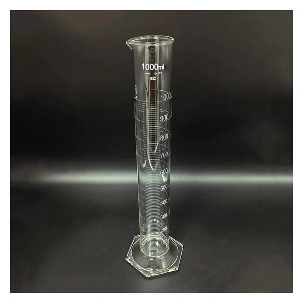 Misurazione di laboratorio. Cilindro graduato a base esagonale capacità 10 ml-2000 ml in vetro borosilicato F08(F080500)