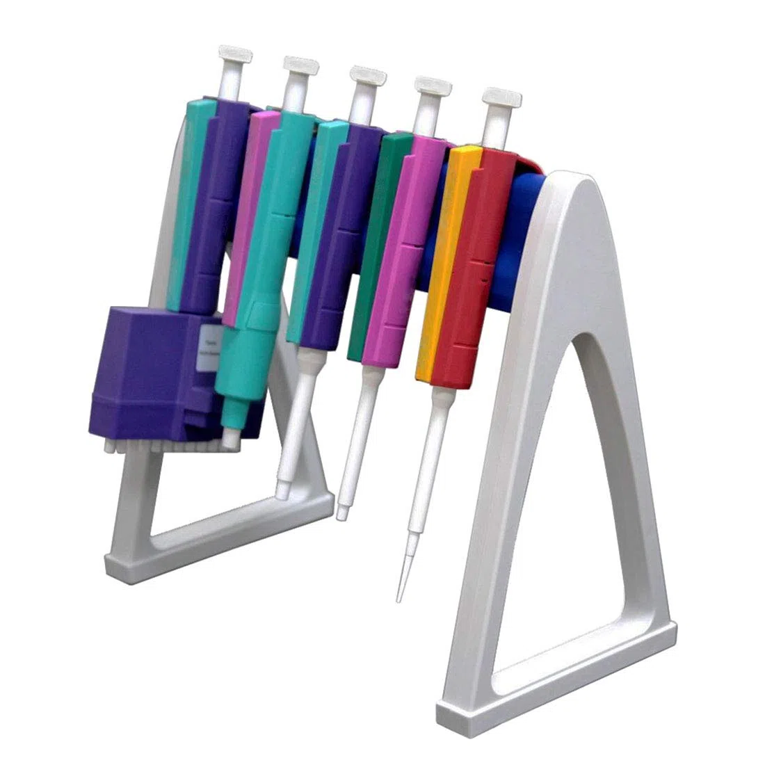 LINKTOR Supporto Lineare per Micropipette da Laboratorio – Porta 6 Micropipette in Polimero Ingegneristico Premium – Eccellente Resistenza a Reagenti Chimici Corrosivi